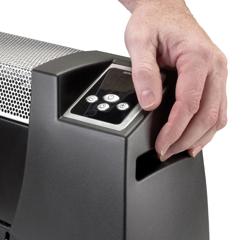 Lasko 40 Inch Long Electric 1500 Watt Silent Room Floor Space Heater, Black - VMInnovations