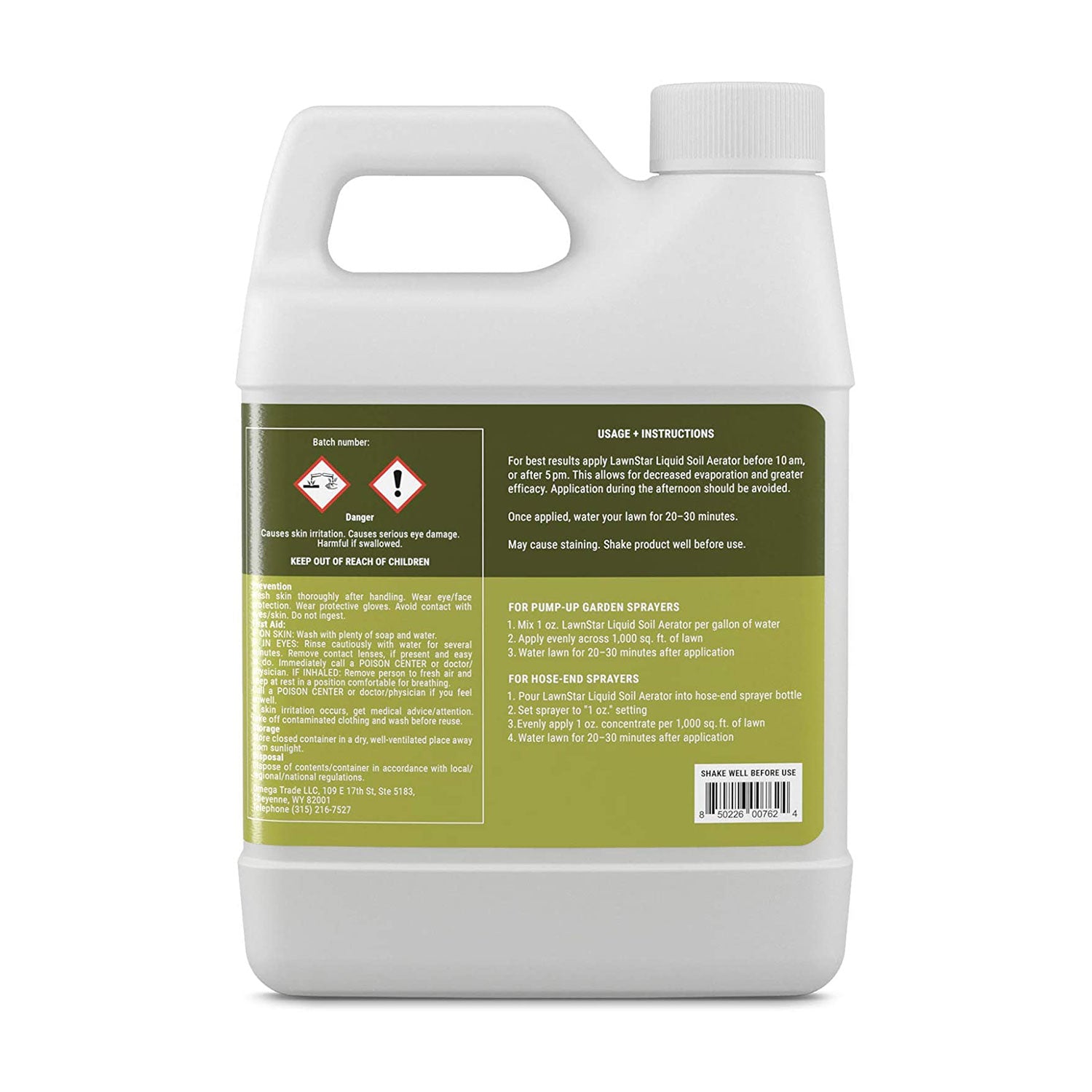 LawnStar Liquid Soil Aerator, 1 Quart & Phosphorus Free Fertilizer, 1 Gallon - VMInnovations