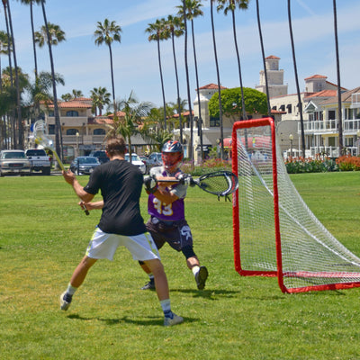 GoSports Regulation 6X7 Ft Steel Framed Lacrosse Goal Net with Case (Open Box) - VMInnovations