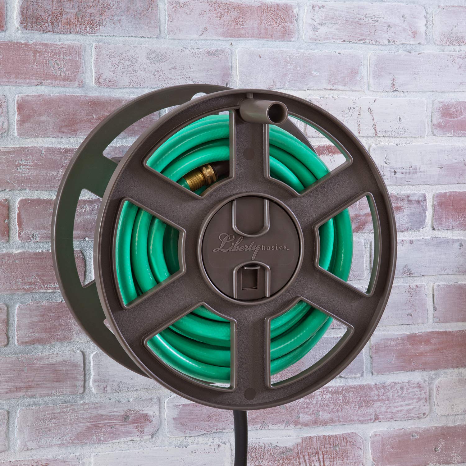 Liberty Garden 100 Foot Liberty Basics Side Winding Mount Hose Reel (Open Box)