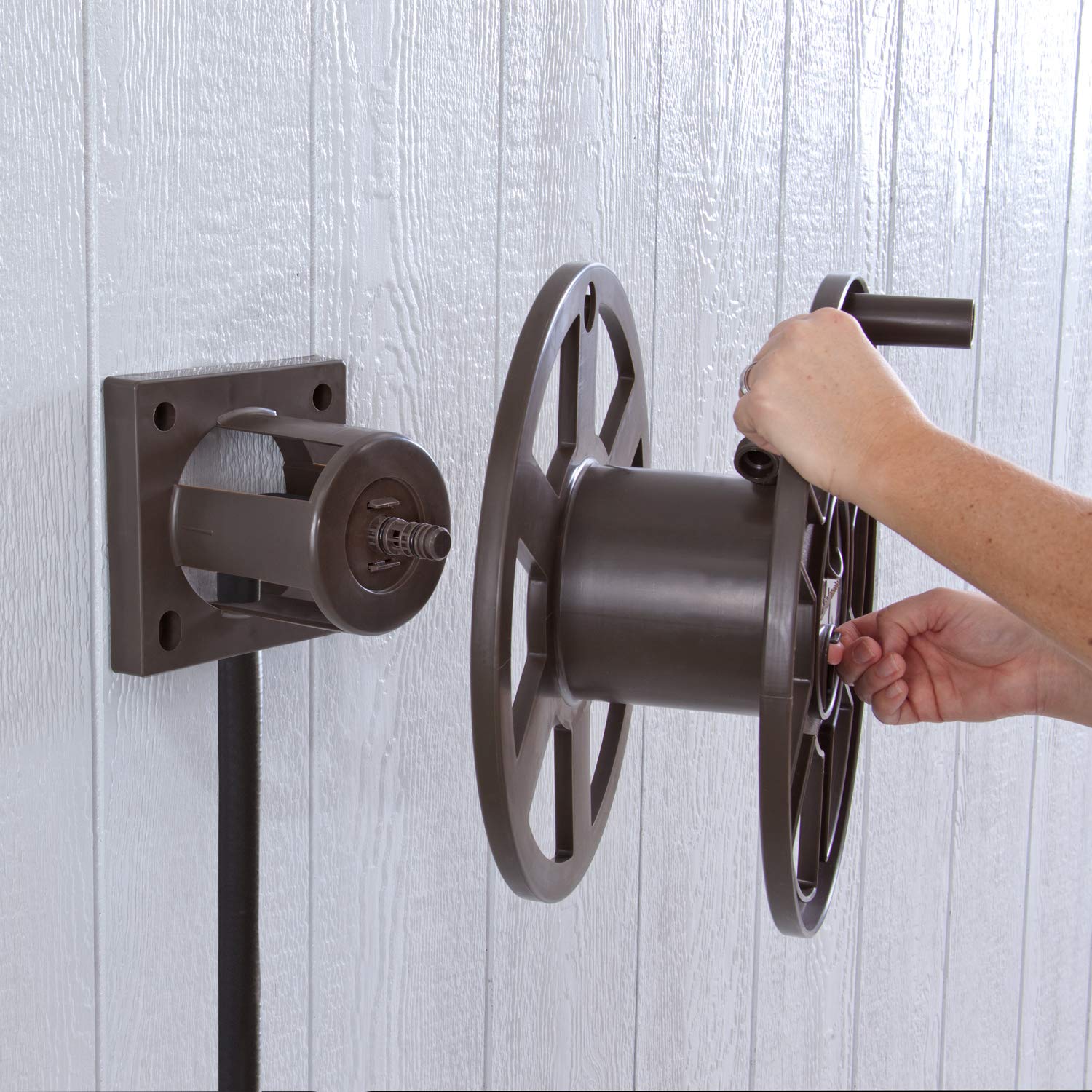 Liberty Garden 100 Foot Liberty Basics Side Winding Mount Hose Reel (Open Box)