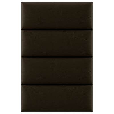 Vant 30 x 46 Inch Upholstered Wall Panels, Vintage Leather Saddle Brown (4 Pack)