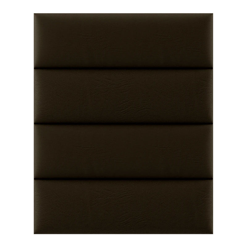 Vant 39 x 46 Inch Upholstered Wall Panels, Vintage Leather Saddle Brown (4 Pack)