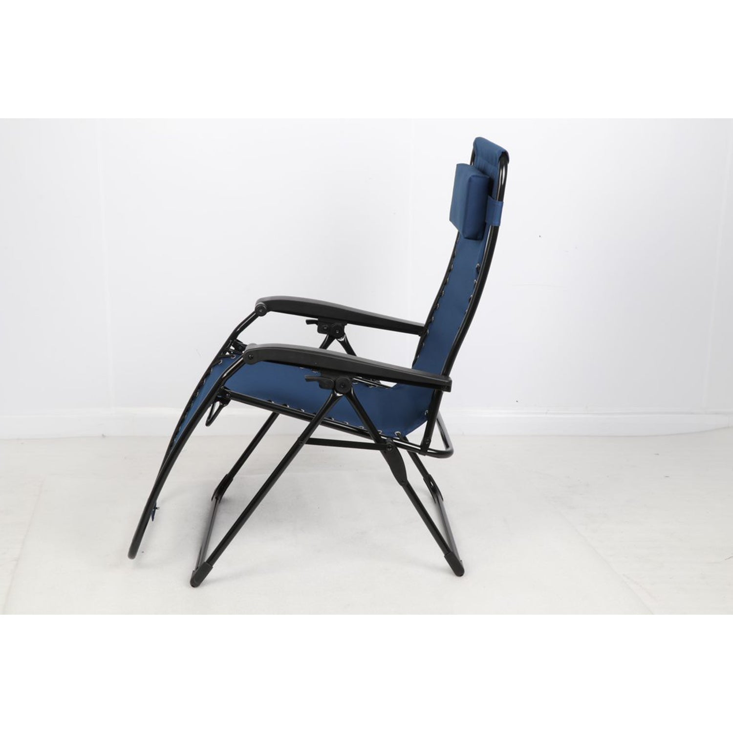 Guidesman Foldable Locking Outdoor Steel Zero Gravity Lounge Chair, Blue(2 Pack) - VMInnovations
