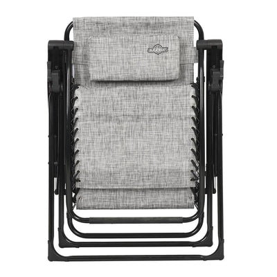 Guidesman LC Foldable Locking Outdoor Steel Zero Gravity Chair, Gray (Open Box)