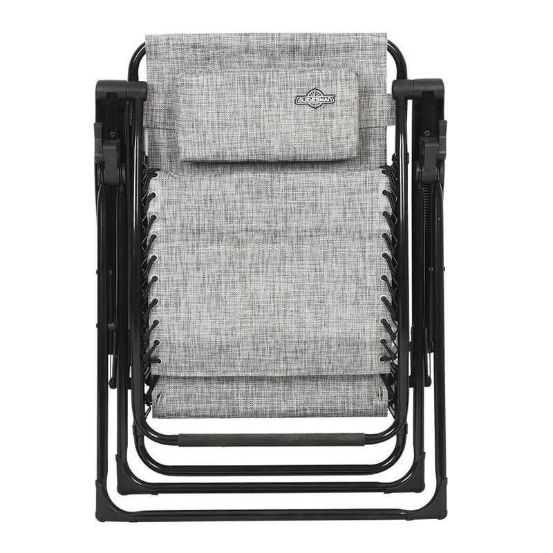 Guidesman LC Foldable Locking Outdoor Steel Zero Gravity Chair, Gray (Open Box)