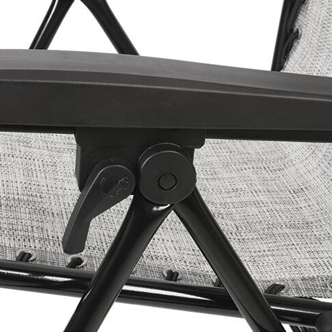 Guidesman Foldable Locking Outdoor Steel Zero Gravity Lounge Chair, Blue(2 Pack)