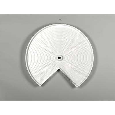 Rev-A-Shelf LD-2472-32-11-1 32" Polymer Kidney Shape 2-Shelf Lazy Susan, White