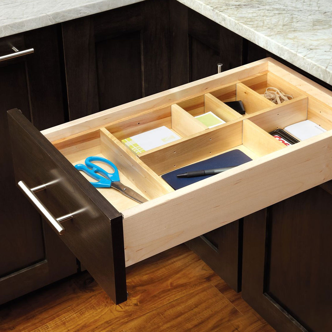 Rev-A-Shelf Customizable Drop-in Kitchen Cutlery Drawer Organizer, LD-4CT15-1