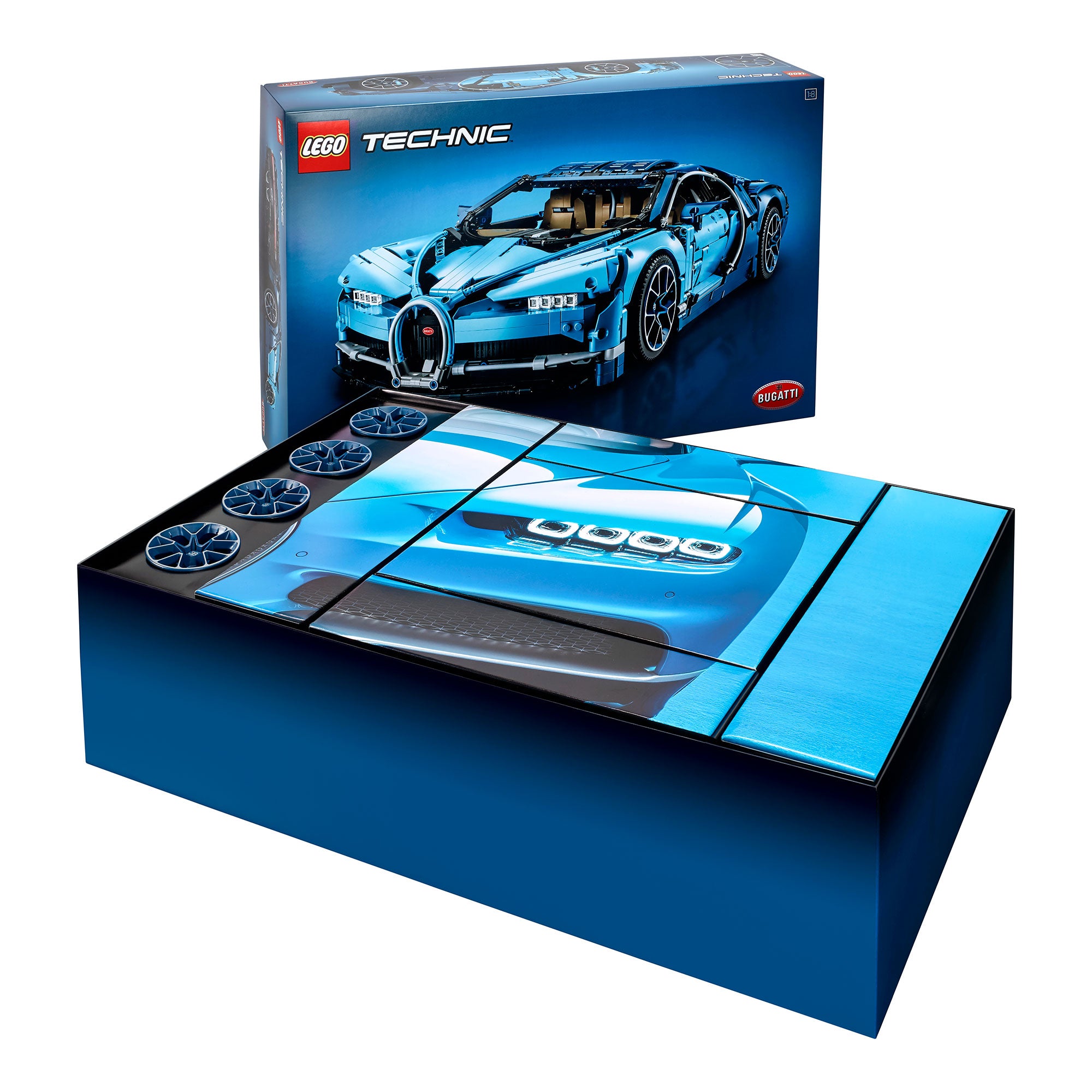 LEGO Technic Bugatti Chiron Race Car Scale Model Collectable Building Set, Blue