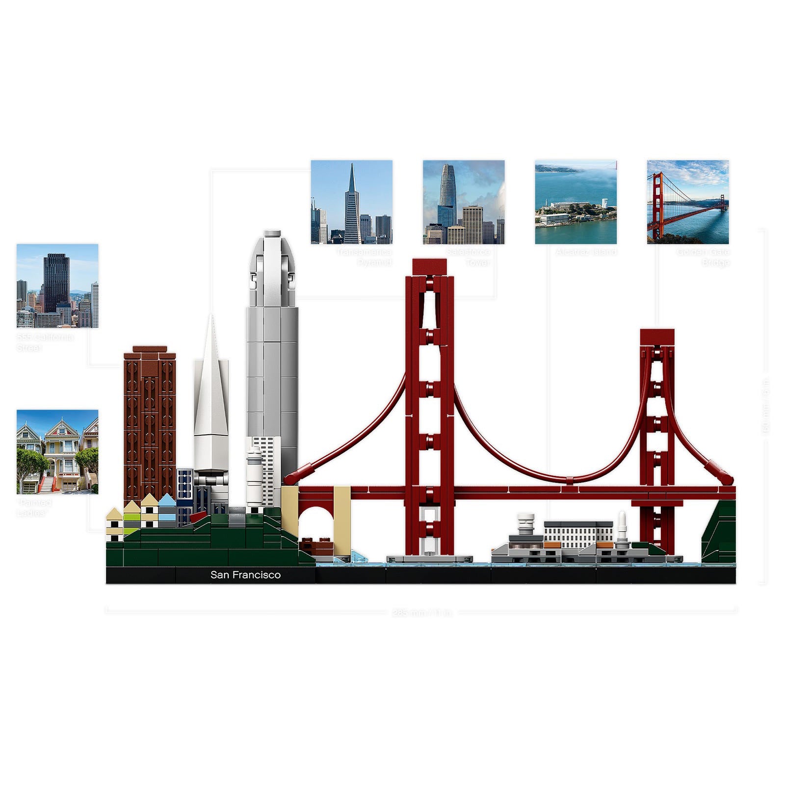 LEGO Architecture 21043 San Francisco Skyline Model 565 Piece Block Building Set