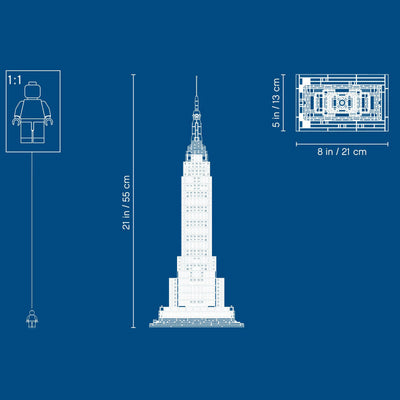 LEGO Architecture Empire State Building Model 1767 Piece Building Set (Open Box)