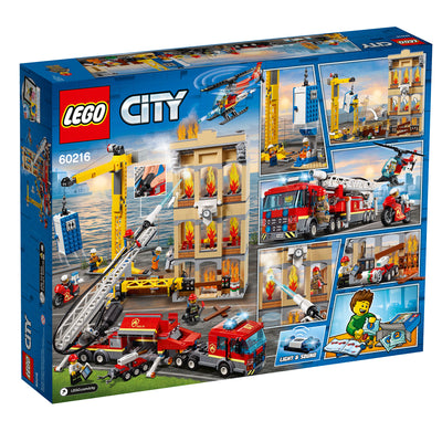 LEGO City 60216 Downtown Fire Brigade Block Building Kit with 7 Minifigures