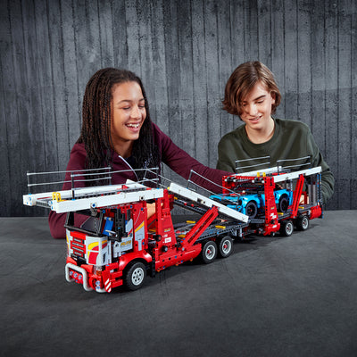 LEGO Model Car Transporter Truck 2493 Piece Block Building Toy Set (Open Box)