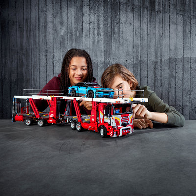 LEGO Model Car Transporter Truck 2493 Piece Block Building Toy Set (Open Box)