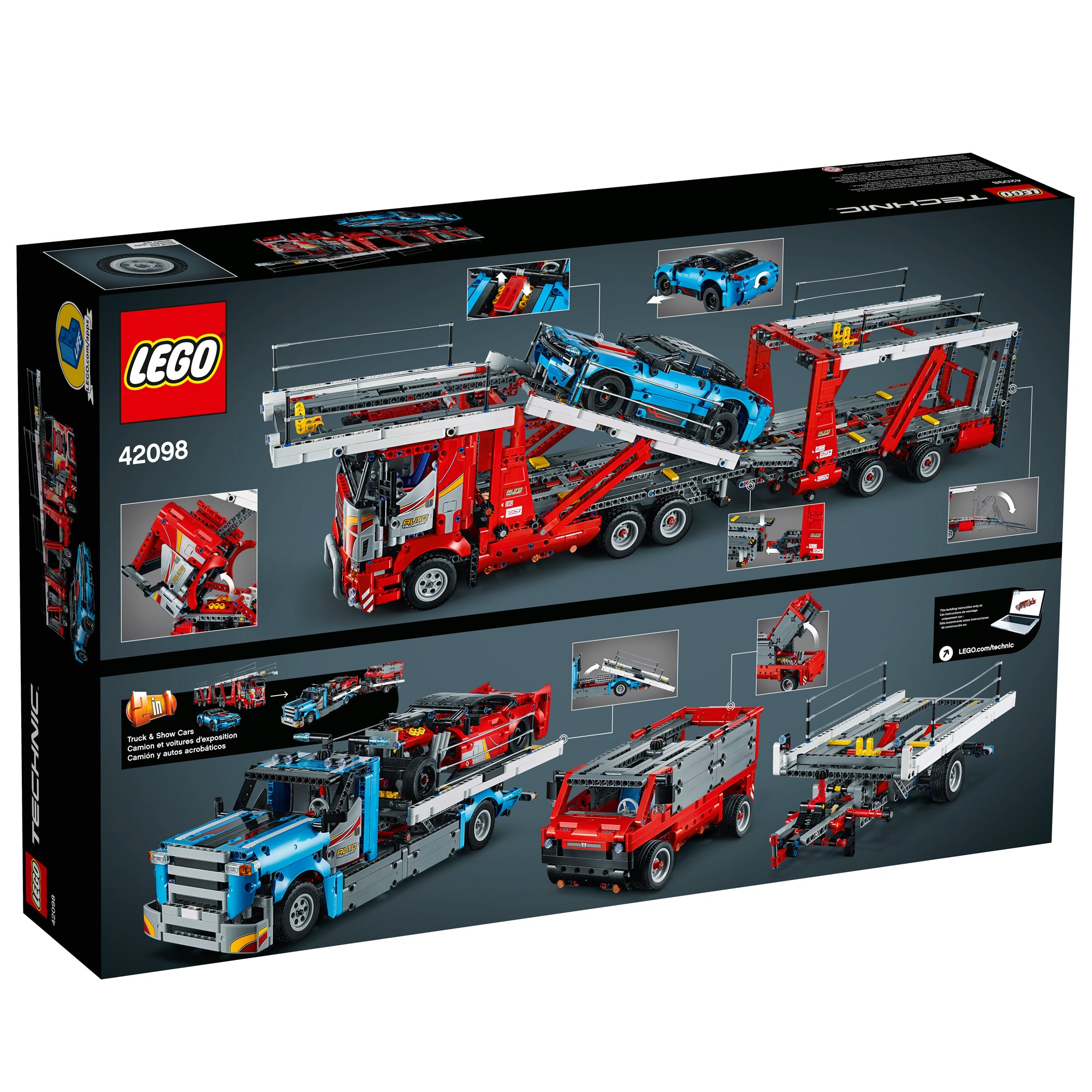 LEGO Model Car Transporter Truck 2493 Piece Block Building Toy Set (Open Box)