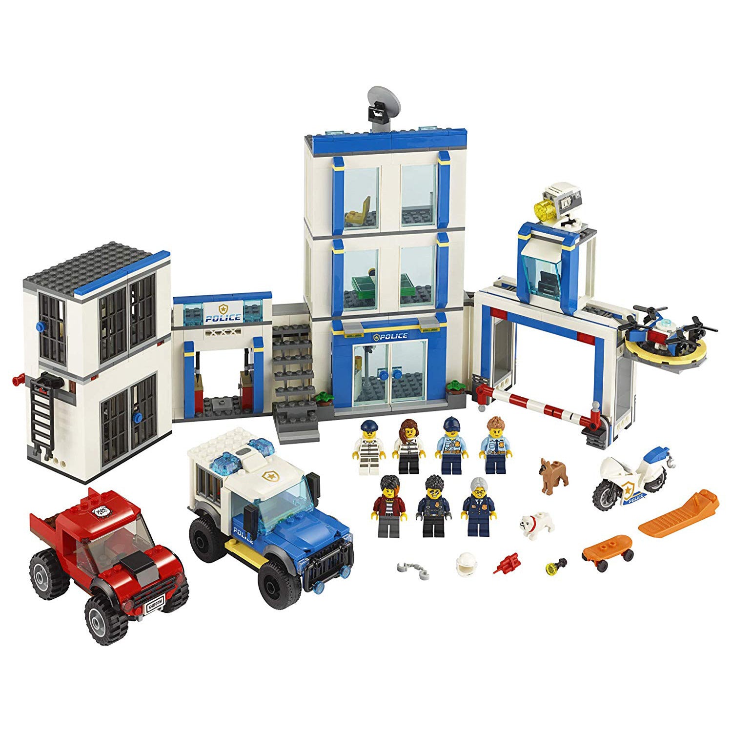 LEGO City 60246 Toy Police Station Block Building Set Playset with 7 Minifigures