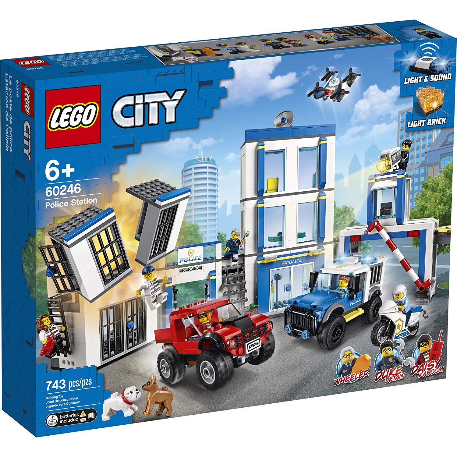 LEGO City 60246 Toy Police Station Block Building Set Playset with 7 Minifigures