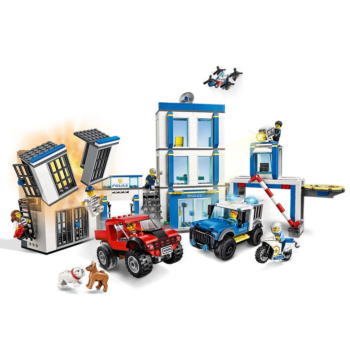 LEGO City 60246 Toy Police Station Block Building Set Playset with 7 Minifigures