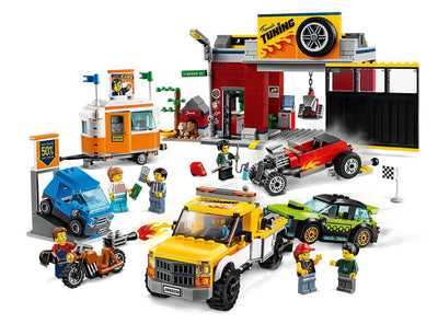 LEGO City 60258 Tuning Workshop Car Garage Block Building Set with 7 Minifigures