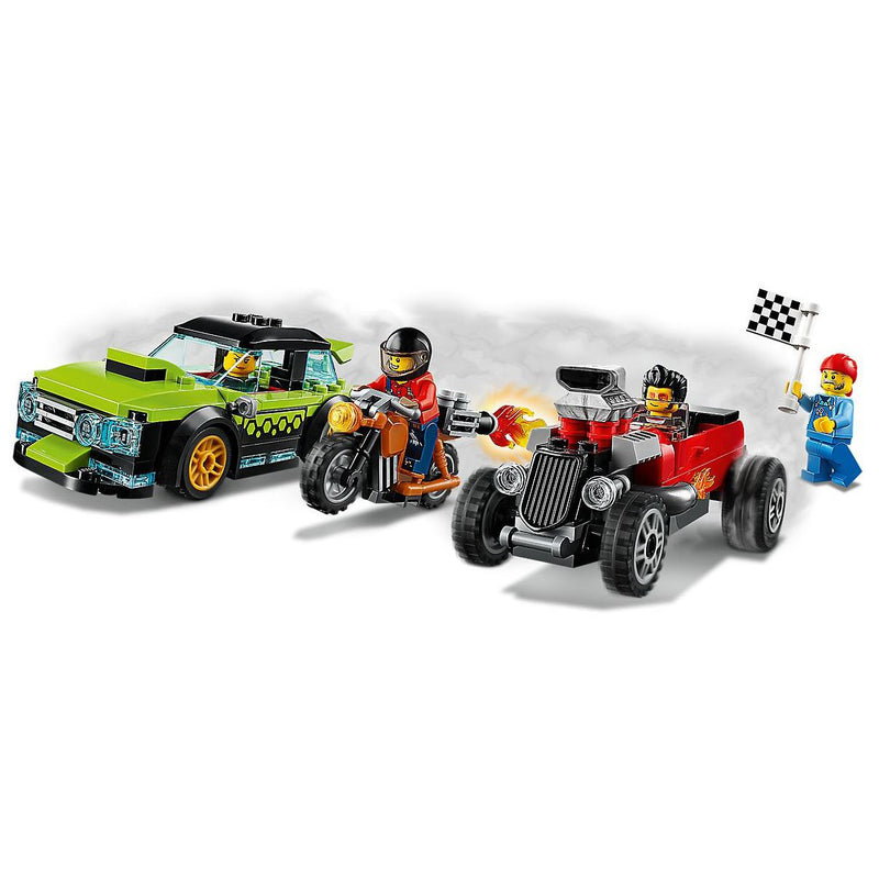 LEGO City Tuning Workshop Car Garage Block Building Set with 7 Minifigures Used