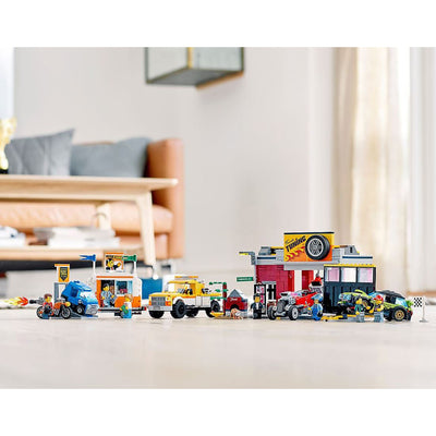 LEGO City 60258 Tuning Workshop Car Garage Block Building Set with 7 Minifigures