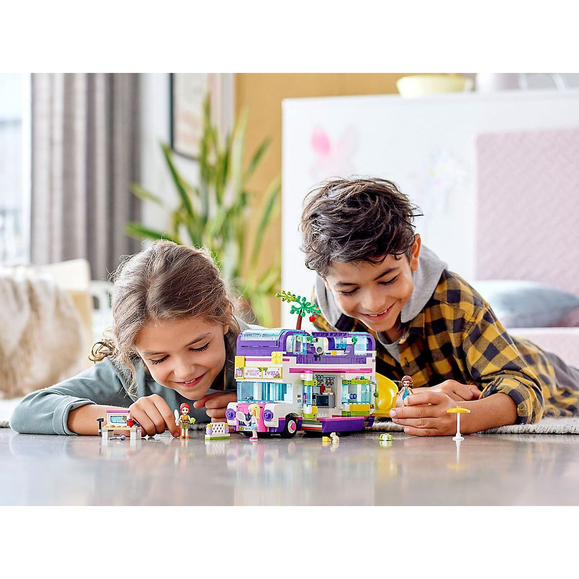 LEGO Friends 41395 Friendship Bus 778 Piece Block Building Set with 3 Characters