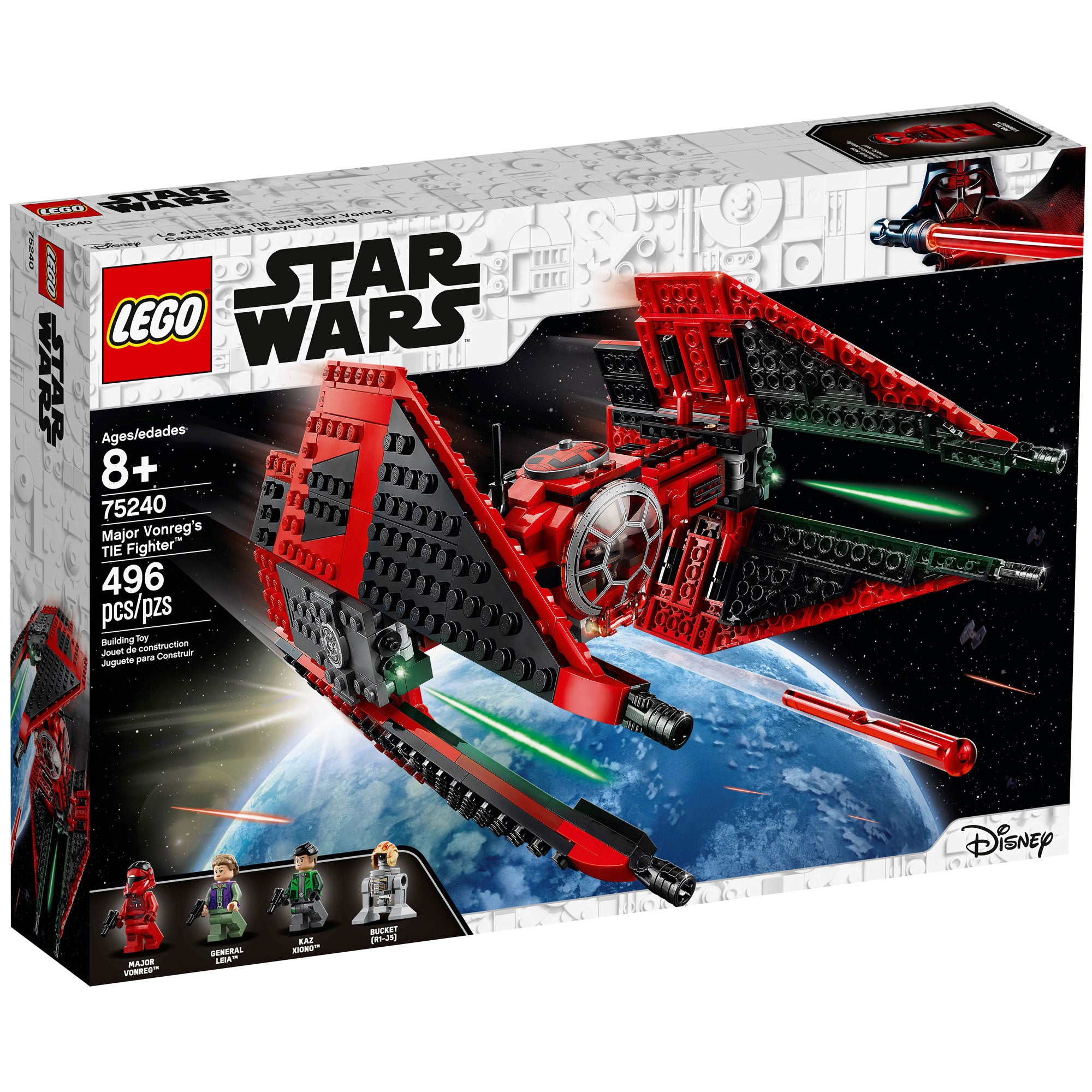 LEGO Star Wars 75240 Major Vonreg's TIE Fighter Block Building Set (496 Pieces)