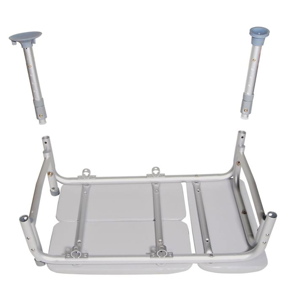 Bios Living Non Slip Adjustable Bath Transfer Bench with Back, Gray (3 Pack)