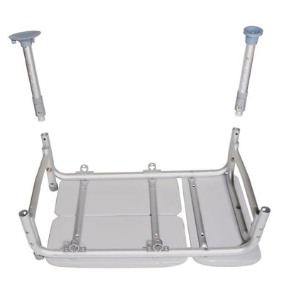 Bios Living Non Slip Adjustable Bath Transfer Bench with Back, Gray (3 Pack)