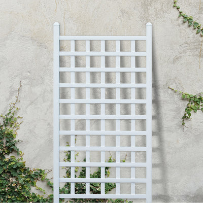 Dura-Trel 35 x 66 Inch Vinyl Outdoor Garden Patio Trellis, White(Open Box)