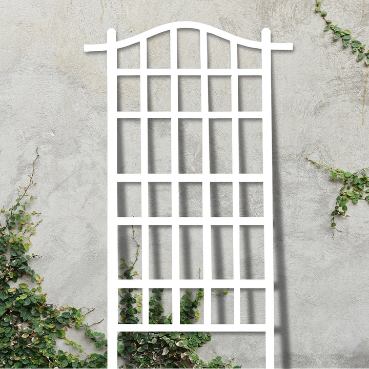 Dura-Trel Durable Gardening Vinyl 35 x 75 Inches Melrose Trellis White(Open Box) - VMInnovations