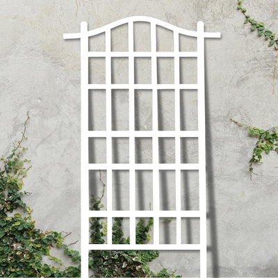 Dura-Trel Outdoor Durable Gardening Vinyl 35'x75' Melrose Trellis, White (Used)