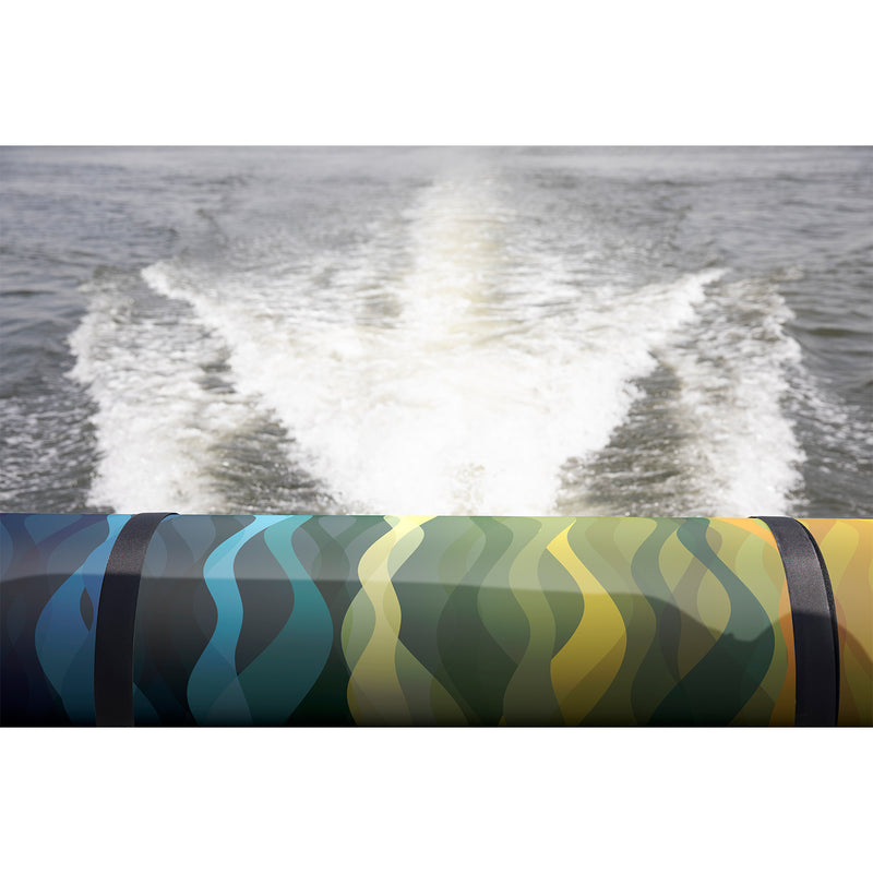 Floatation iQ Floating Oasis 15 x 6 Feet Foam Island Water Lake Pad Mat, Wave