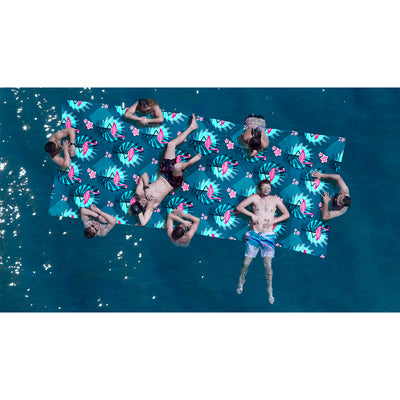 Floatation iQ Floating Oasis 15 x 6 Foot Foam Island Water Mat, Bird of Paradise