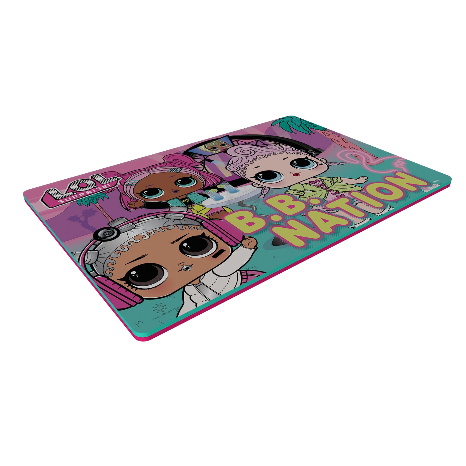 Mini Floating Oasis 6 by 4 Foot Large Lake Water Mat Foam Pad, BB Nation Design - VMInnovations