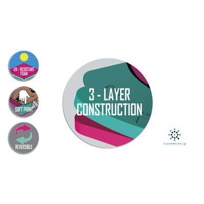 Mini Floating Oasis 6 by 4 Foot Large Lake Water Mat Foam Pad, BB Nation Design - VMInnovations