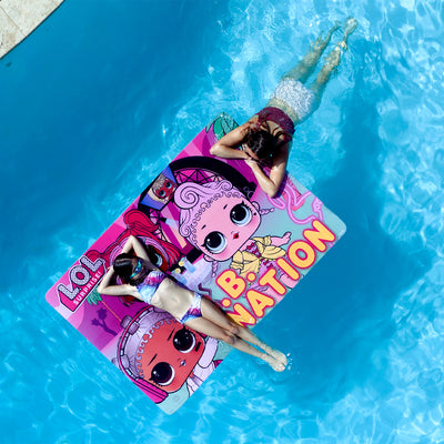 Mini Floating Oasis 6 by 4 Foot Large Lake Water Mat Foam Pad, BB Nation Design - VMInnovations