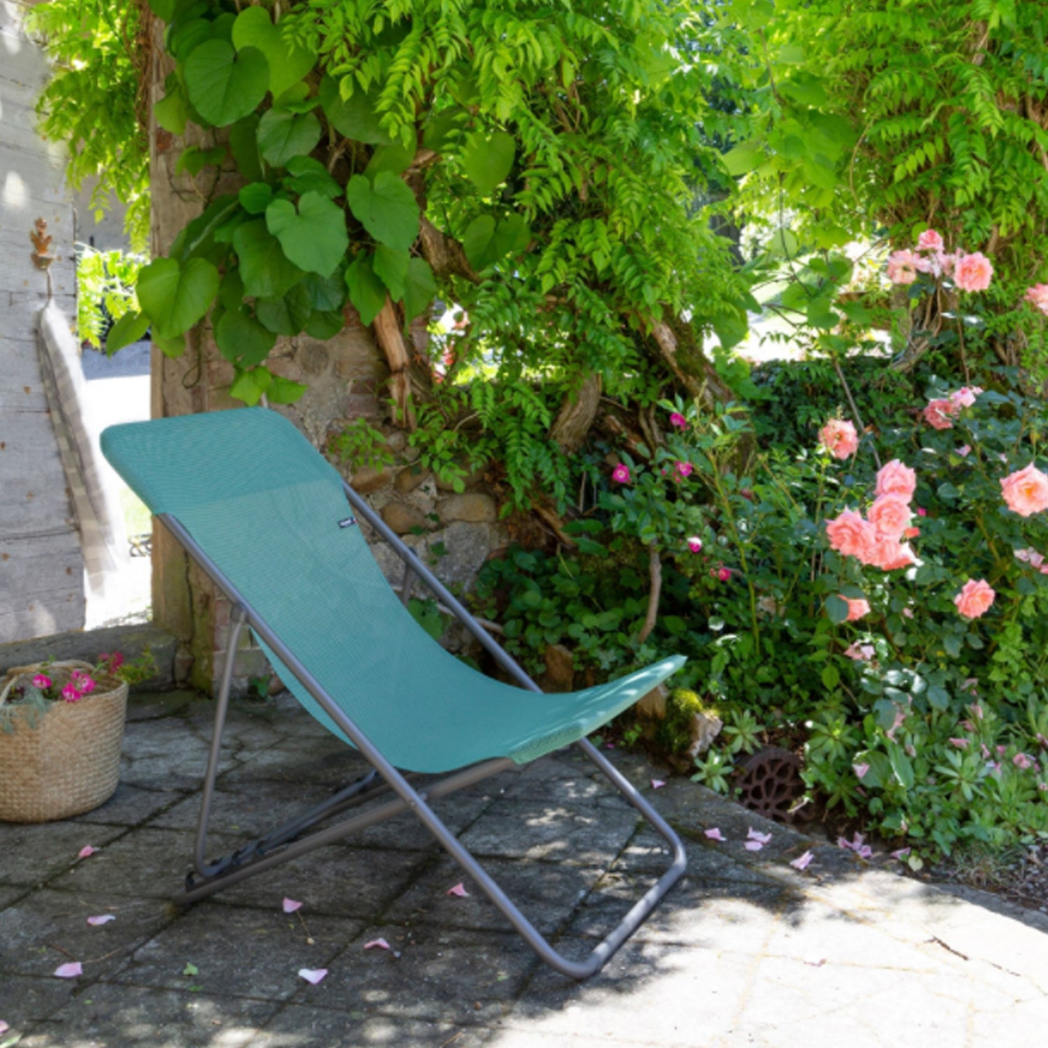 Lafuma Maxi Transat Folding Camping Steel Mesh Sling Chair, Chlorophyll (2 Pack) - VMInnovations