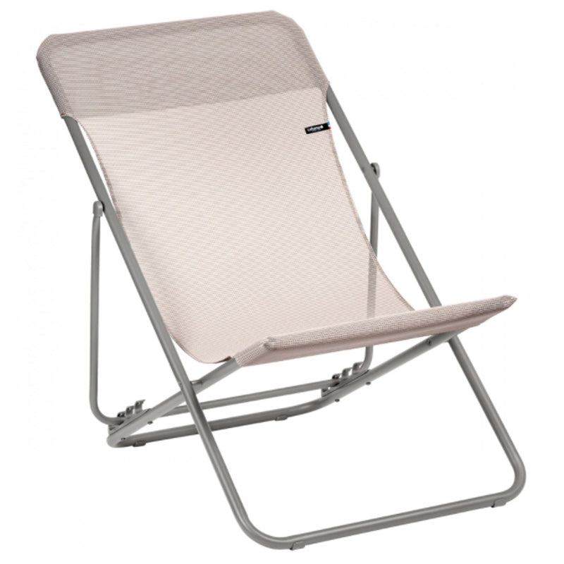 Lafuma Maxi Transat Folding Outdoor Camping Steel Sling Chair, Magnolia (2 Pack)