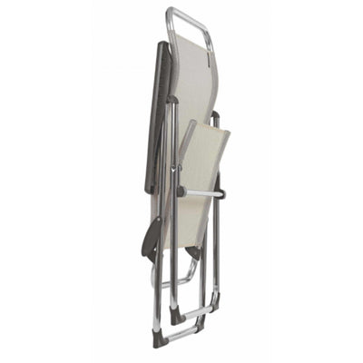 Lafuma Alu Cham Camping Patio Mesh Sling Chair, Seigle Gray (Set of 4)(Open Box)