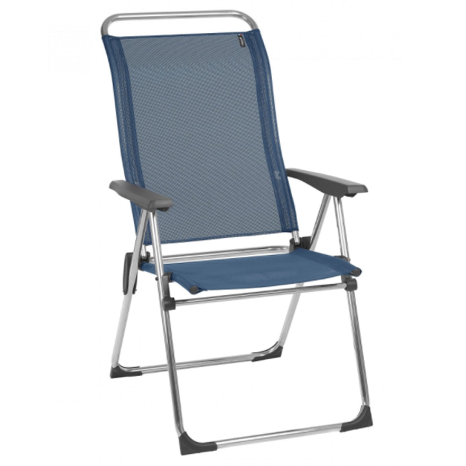 Lafuma Alu Cham Folding Camping Patio Mesh Sling Chair, Ocean Blue (Set of 4) - VMInnovations