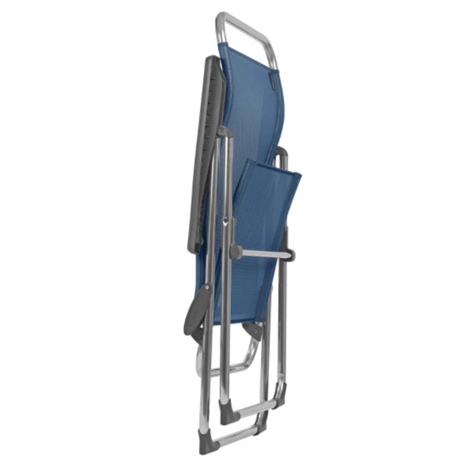 Lafuma Alu Cham Folding Camping Patio Mesh Sling Chair, Ocean Blue (Set of 4) - VMInnovations