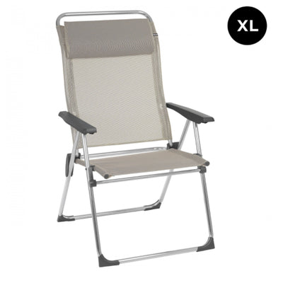 Lafuma Alu Cham XL Folding Camping Patio Mesh Sling Chair, Seigel Gray (Pair)