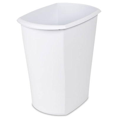 Sterilite 5.5 Gallon White Ultra Plastic Wastebasket Trash Can(Open Box)(6 Pack)