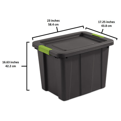 Sterilite Tuff1 18 Gallon Plastic Storage Container with Latching Lid, (24 Pack)