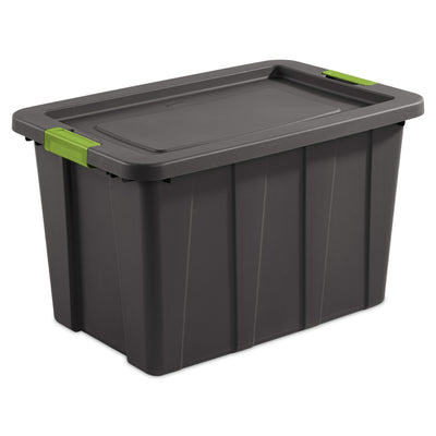 Sterilite Tuff1 Latching 30 Gallon Plastic Storage Tote & Lid (Open Box)