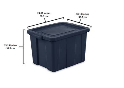 Sterilite Tuff1 18 Gallon Plastic Storage Tote Container Bin w/ Lid (6 Pack) - VMInnovations