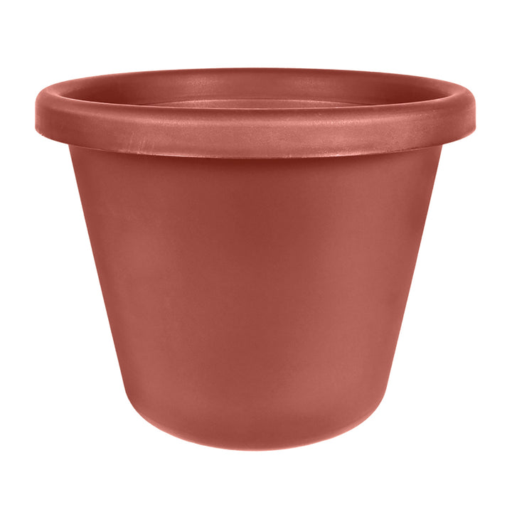 HC Companies LIA24000E35 24-Inch Plastic Round Classic Pot, Clay (Open Box) - VMInnovations