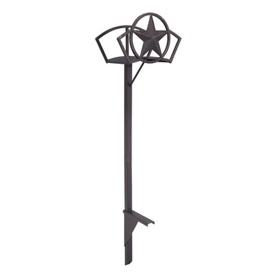 Liberty Garden 2-Prong Gauge Liberty Star Water Hose Stand with Storage Shelf